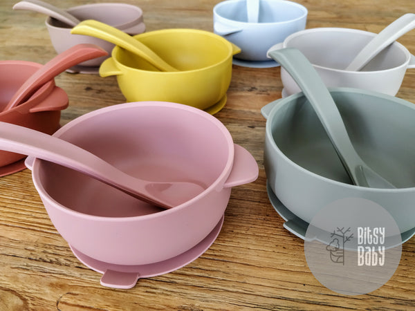 Silicone Suction Bowl & Spoon Sets