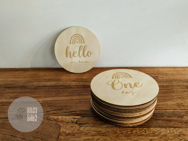 Wooden Milestone Discs